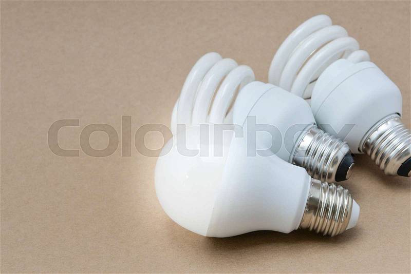 LED bulb and Compact Fluorescent bulb - The alternative technology, stock photo