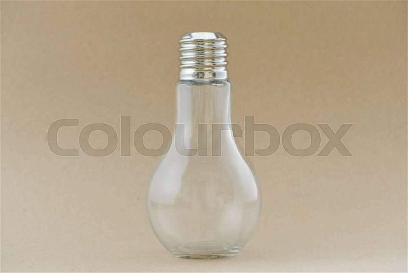 Bottle shaped like a lamp, stock photo