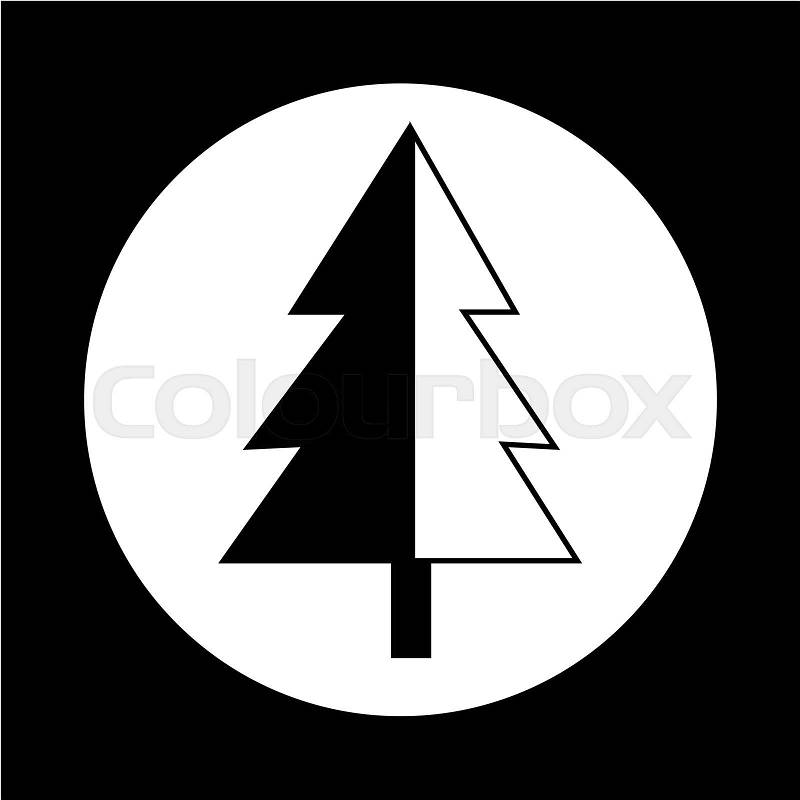Christmas tree icon, vector