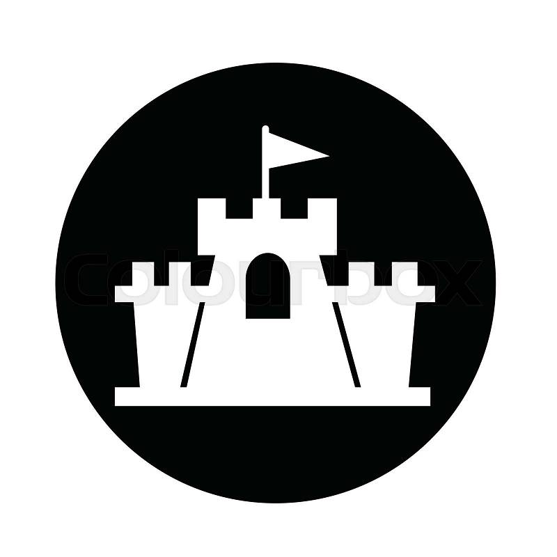 Castle icon, vector