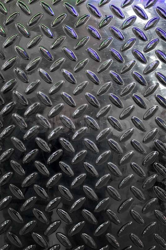 Closeup of real diamond plate material - this is a photo not an illustration, stock photo