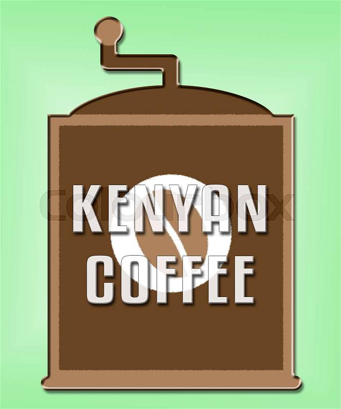 Kenyan Coffee Machine Shows Cuba Cafe Or Restaurant, stock photo