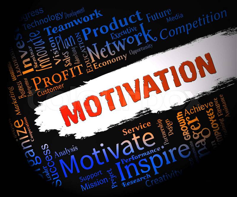 Motivation Word Representing Do It Now And Inspire, stock photo