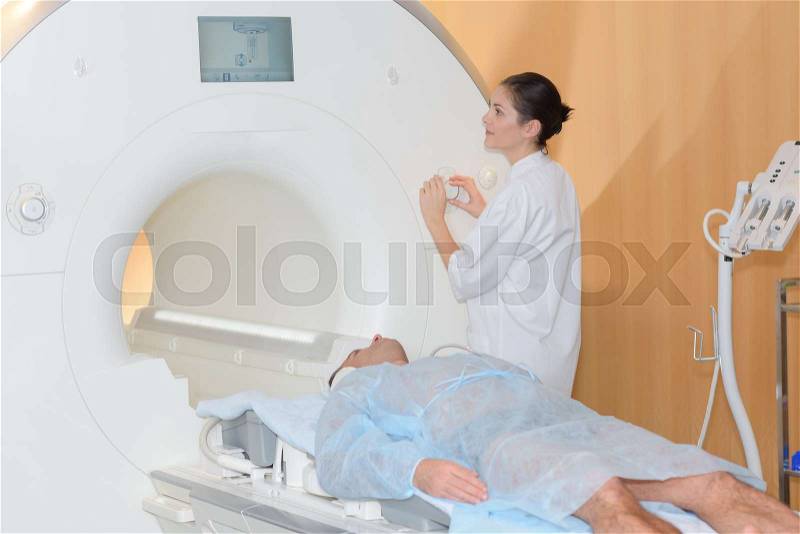 Setting the MRI, stock photo