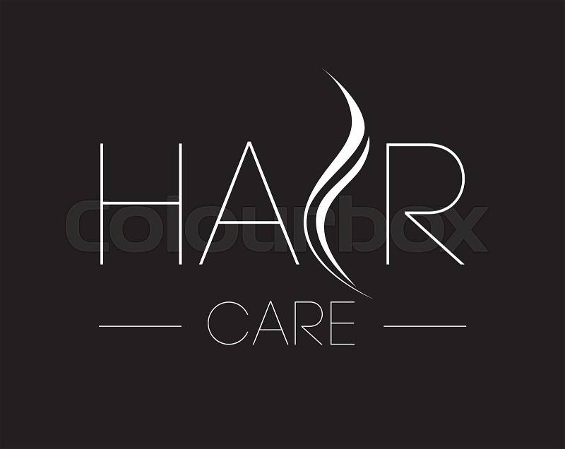 Hair Care Logo Design Concept.  Stock Vector  Colourbox
