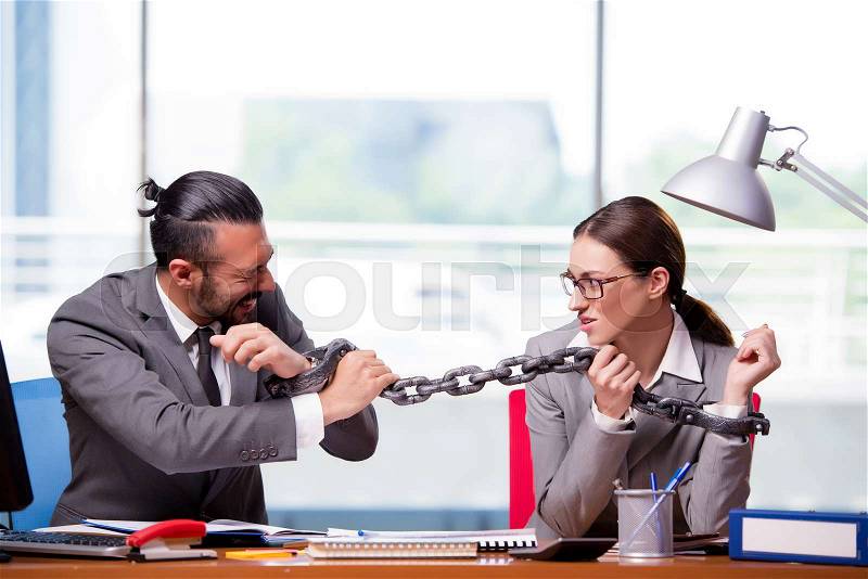 Man and woman in business concept , stock photo