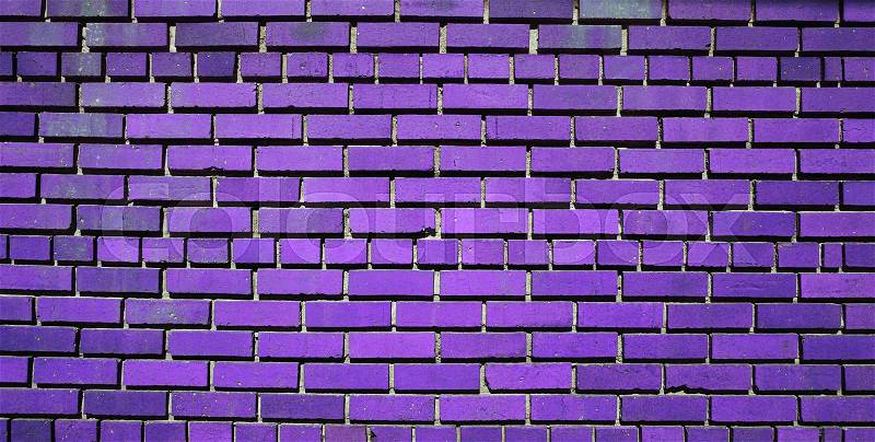 Purple brick wall pattern texture for background , stock photo