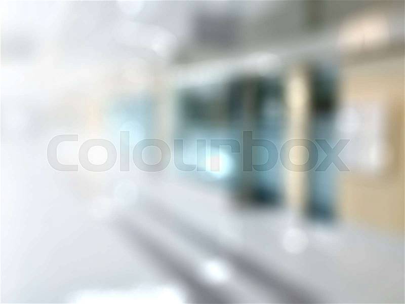 Abstract bokeh blur of hospital or clinic background, stock photo