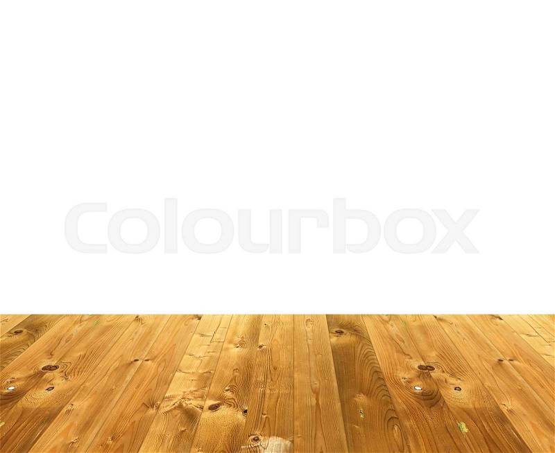 Wooden style floor stage for display of product or background, stock photo