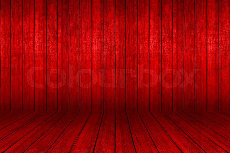 Wooden style floor stage and wall for display of product or background, stock photo