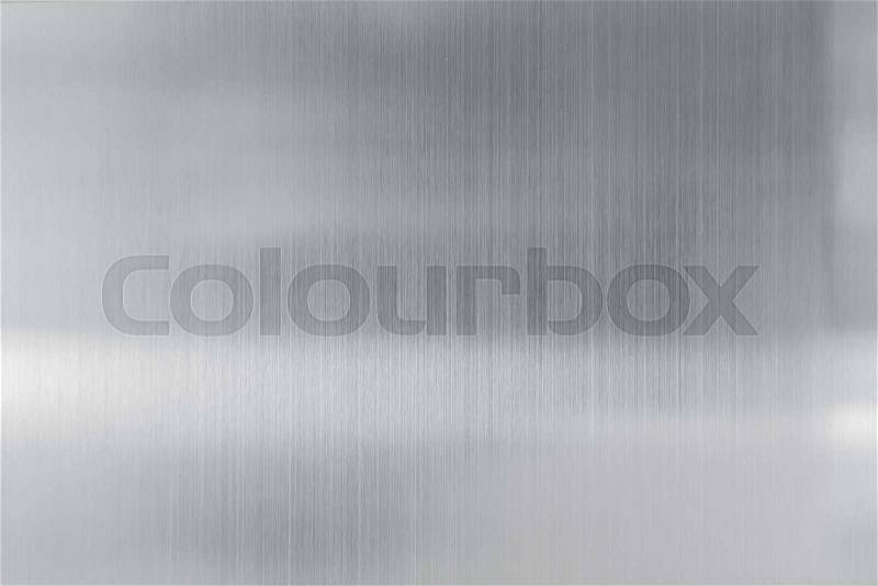 Texture metal background of brushed steel plate, stock photo