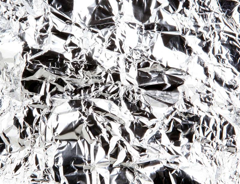 Silver foil background, stock photo