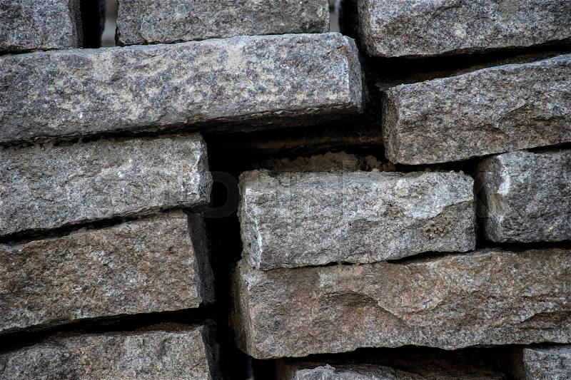 Close-up of stack of granite stone, tiles, stock photo