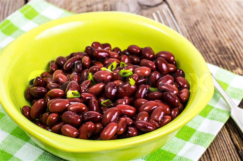Vegetarian dish of red bean protein. Studio Photo, stock photo