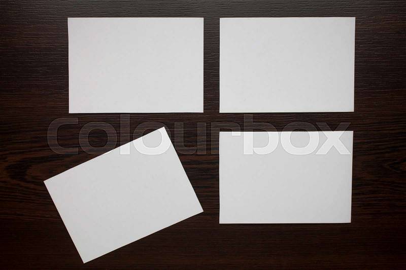 Blank Business Cards, stock photo