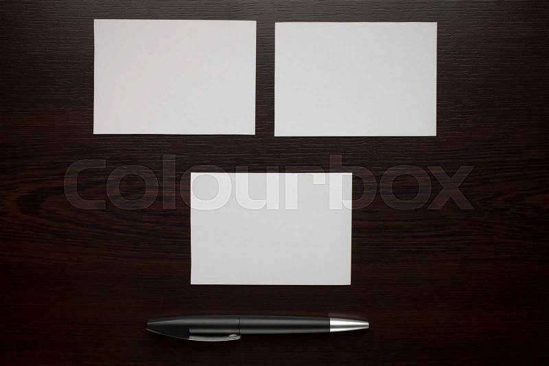 Pen and papers, stock photo