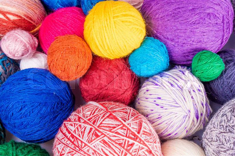 Yarn ball. ball of yarn for knitting, stock photo