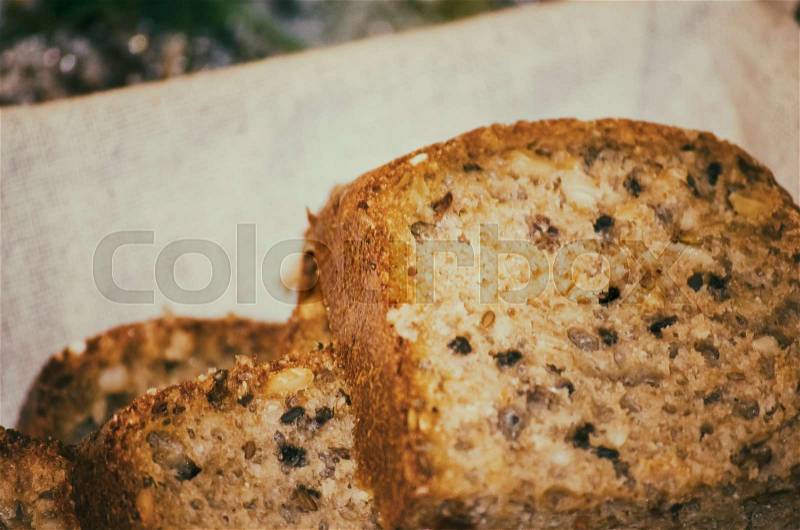 Handmade Bread With Seeds, stock photo