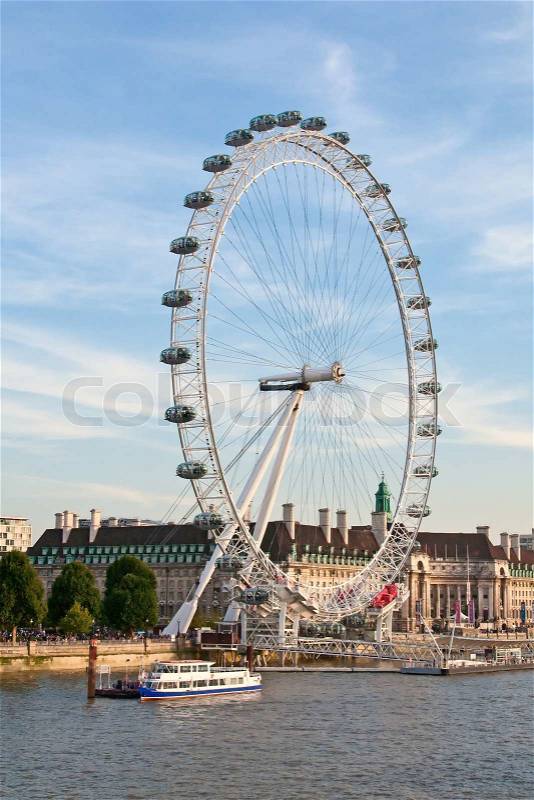 London eye: New London Landmark, stock photo