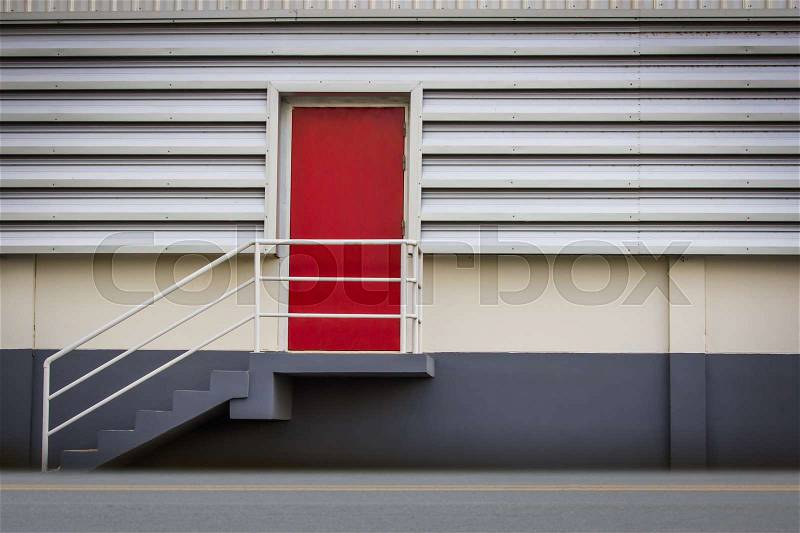 Fire doors of the warehouse, stock photo