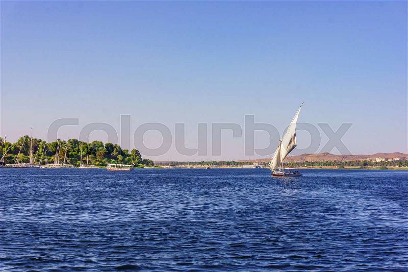 Nile river. Egyptian Nile, stock photo