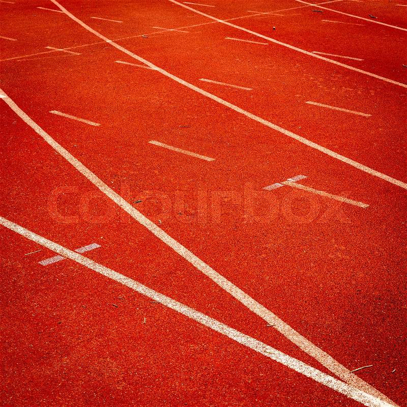 Empty running track, stock photo