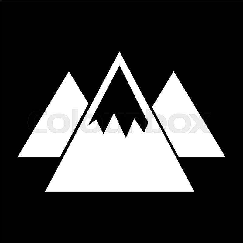 Mountain icon, vector