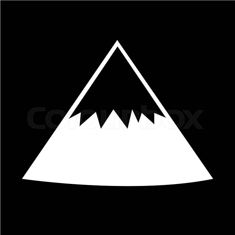 Mountain icon, vector