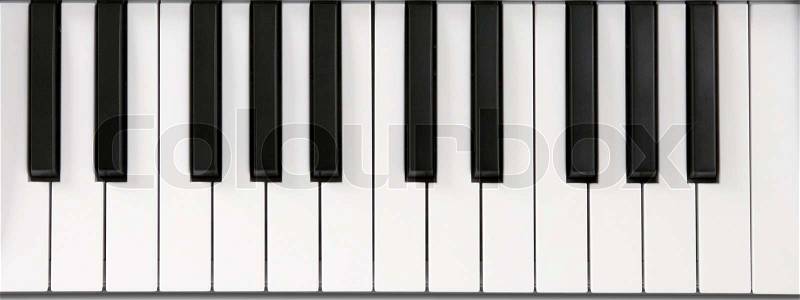 Piano keyboard close-up isolated music astract arrangement, stock photo