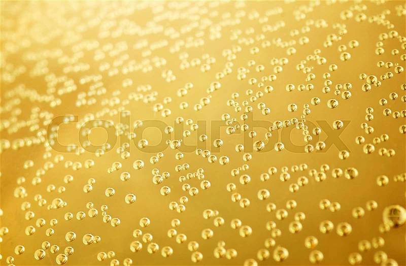 Gold background bubble texture. Element of design, stock photo