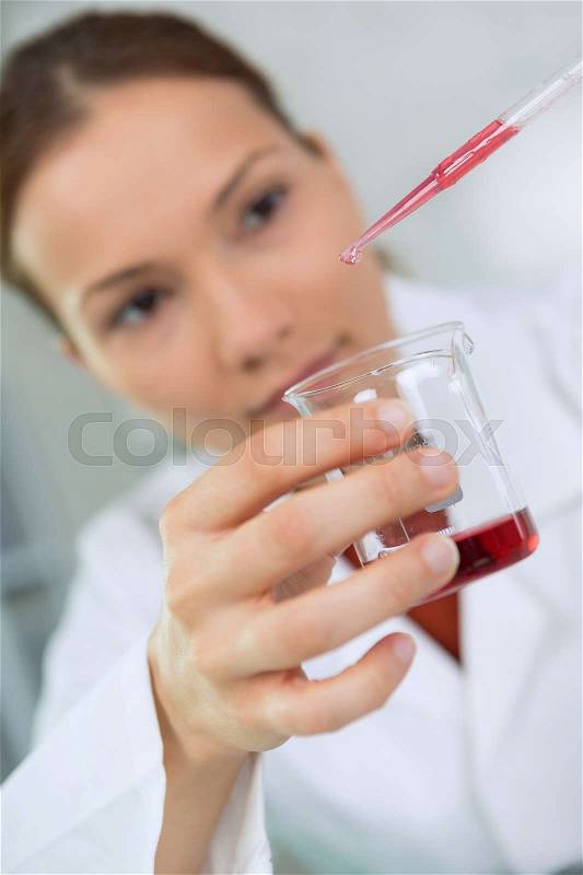 Portrait of a young scientist tech or graduate student, stock photo