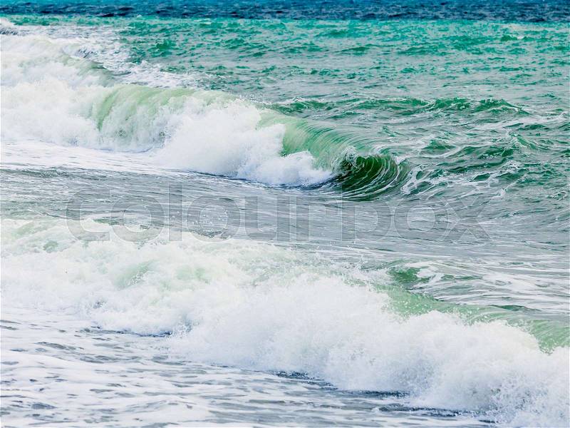 Ocean Wave. Breaking waves. storm on the sea, stock photo