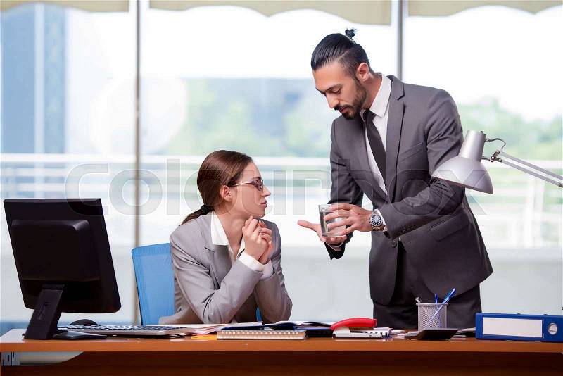Man and woman in business concept , stock photo