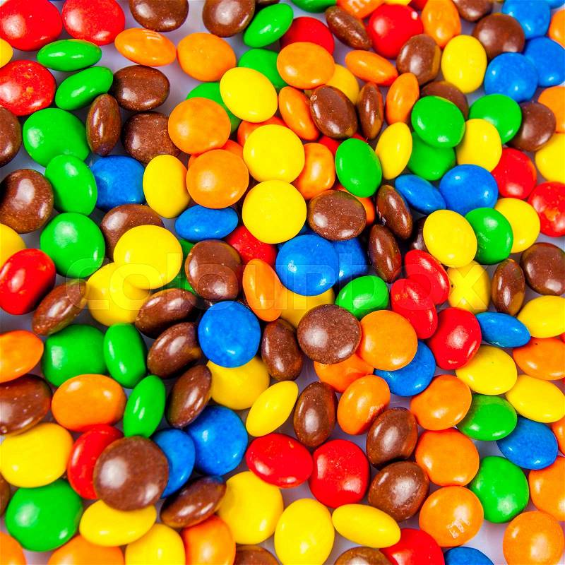 Candy background. Multi colored candy, stock photo