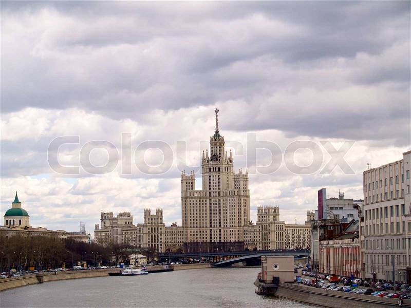 High building stalin empire style, stock photo