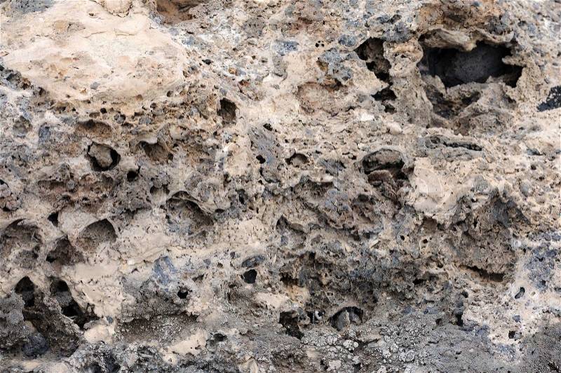 Volcanic stone in Fuerteventura Spain, stock photo