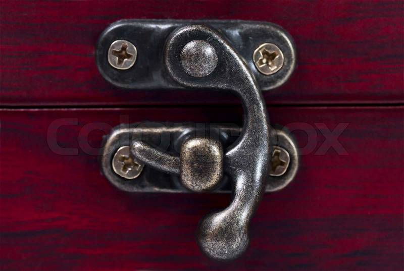 Close up of chest lock, stock photo