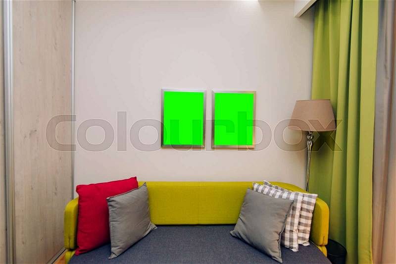 Children\'s room. Interior design children\'s room in the apartment, stock photo