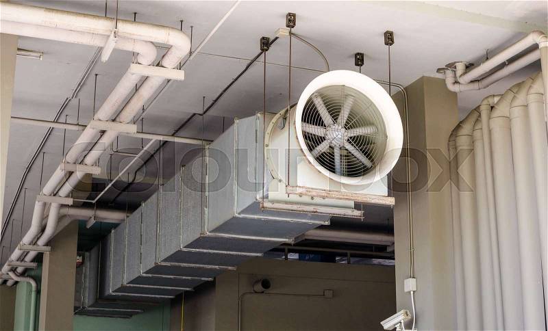 Air passage tube on building, stock photo