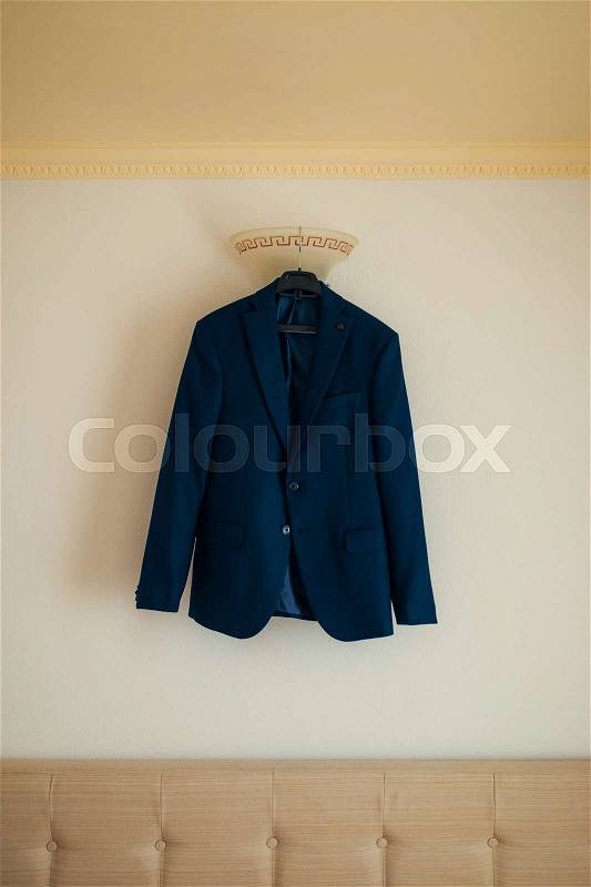 Wedding jacket of the groom. Men\'s wedding wear, stock photo