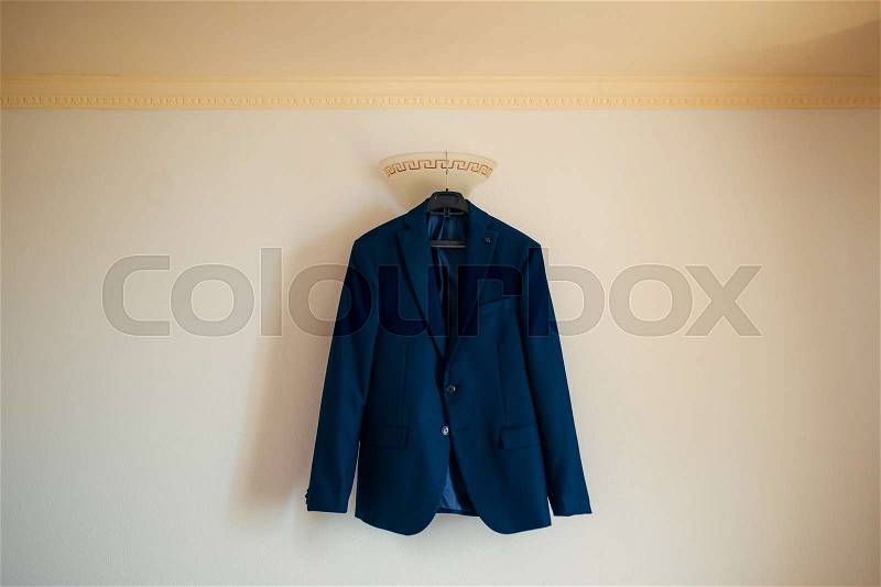 Wedding jacket of the groom. Men\'s wedding wear, stock photo