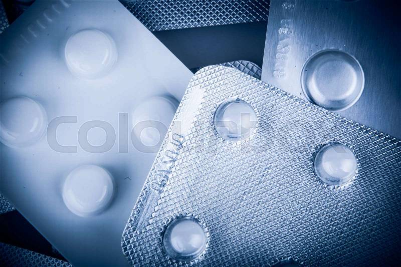 Packs of pills, stock photo
