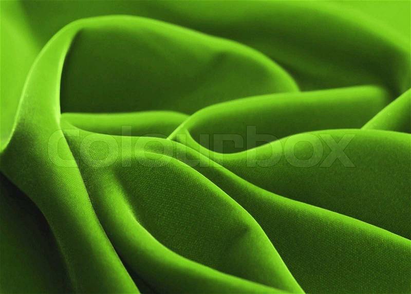 Smooth elegant green satin background, stock photo