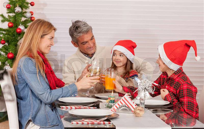 Christmas scene at home, stock photo