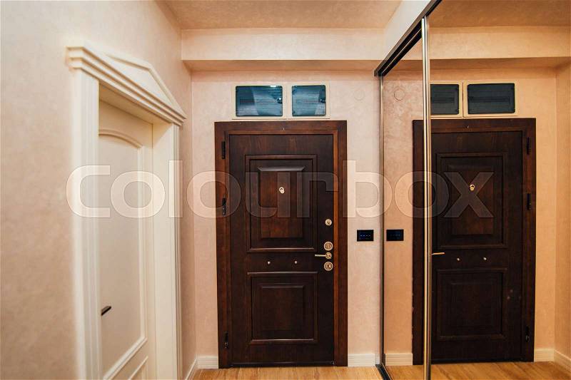 The front door to the inside apartment, stock photo