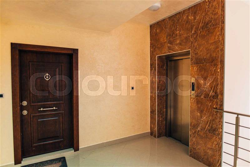 The front door to the inside apartment, stock photo