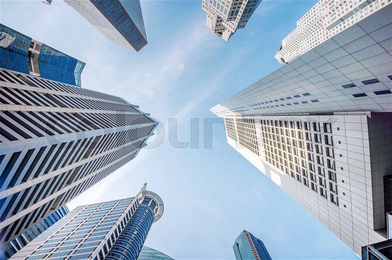 Central Business District in Singapore, stock photo
