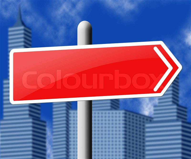 Blank Road Sign Shows Copyspace For Message 3d Illustration, stock photo
