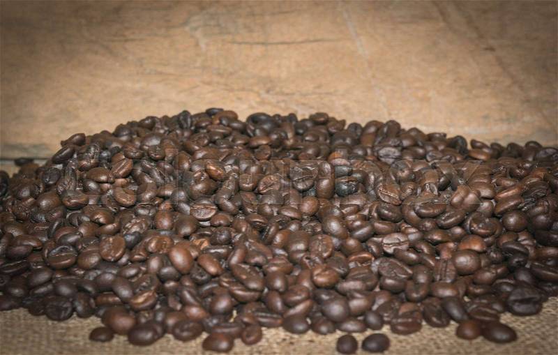 Grains of coffee for used background. Concept coffee lover, stock photo