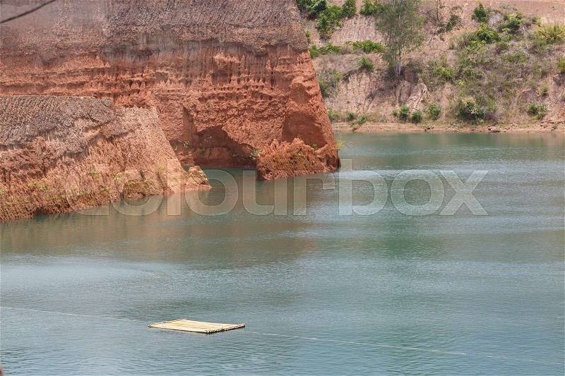 Chiang mai grand canyon cliff jumping, travel in thailand, stock photo